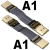 ADT标准型HDMI2.0公对公延长线 支持2K/144hz 4K/60Hz 弯头扁平线 A1-A1 15cm