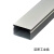铝合金方形线槽外开明装电线明线加厚金属桥架装饰布线卡扣压线槽 60*40 壁厚0.8mm