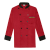 比鹤迖 BHD-2972 餐厅食堂厨房工作服/工装 长袖[红色]L 1件