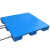 实心塑料托盘 防潮栈板卡板仓库叉车托板平板六脚托盘 0.8*0.6m加厚 蓝色
