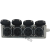 新国标室外铸铝插座10A16A金属盒五孔及三孔工程防水排插 防爆铸铝四联5孔黑色