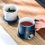 山點水 陶瓷描金泡茶杯家用茶水分离杯办公杯带过滤茶漏三件套 竹报平安（带茶碟）