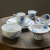 景德镇（jdz）高温釉下彩餐具手绘青花陶瓷饭碗散件家用陶瓷单个吃饭碗盘碟大面 团圆圆-面碗