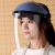 厨房炒菜防油烟做饭护脸防护面罩全脸部头罩高透明防飞沫面具护目 蓝色顶面罩