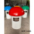 学校幼儿园游乐场室外可爱垃圾桶户外卡通大号垃圾箱玻璃钢果皮箱 蘑菇红色50*50*75