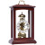 汉时（Hense）实木机械座钟中式客厅上发条台钟创意复古坐钟摆件报时钟表HD03 B款红木色