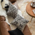 黑白撞色抱枕套意式设计感客厅沙发靠垫套斑马纹豹纹样板间靠枕套 黑色 枕套+枕芯