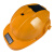 YHGFEE太阳能帽子带风扇制冷空调国标ABS安全帽工地加厚可充电防晒头盔 电动车【白色单风扇蓝牙头盔】