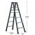 人字梯多功能铝合金室内折叠升降伸缩加厚工程双侧合梯楼梯子定制 磨砂灰双筋加厚加固款2.0米-净重11.5斤