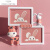 创京懿选像片框架创意兔子儿童相框7寸3寸卡通摆台宝宝相架影楼幼儿园礼物 放2张7寸牛兔：墨绿 相框