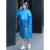 耐用一次性雨衣PE长款套头便携户外徒步儿童雨披开扣男女通用 70克开扣平口1件 颜色随机混发 均码