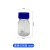蓝盖试剂瓶螺纹口玻璃丝口瓶化学广口试剂瓶玻璃样品瓶实验密封瓶 蓝盖透明 100ml