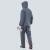 聚远（JUYUAN）防尘工作服带面罩头套打磨专用分体全身连帽防护服 上衣+裤子 灰色4XL码  一套价