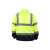 代尔塔404012荧光服 防风防雨冲峰衣防寒反光夹克工作服 404012上衣(黄色+藏青) S