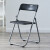趣槐会议椅活动椅子便携靠背塑料折叠椅办公椅学生椅餐椅培训椅 白色