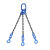 品尔优/PPU 三腿100级链条成套索具（旋转安全钩）UCG3-08  0~45° 载荷5.3t 蓝色 UCG3-08-6.5m 30 