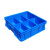 塑料分格周转箱螺丝收纳多格零件盒料盒长方形五金工具格子收纳箱 六格箱375*275*100 蓝色