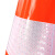 品之德 45CM红色 PVC路锥反光圆锥 塑料路锥反光警示锥桶雪糕筒路障锥