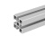 国标4040工业流水生产线自动机器人设备框架梅花孔薄款重型铝型材 国标4040-2.0银白