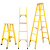 定制适用绝缘人字梯 玻璃钢绝缘梯 电工绝缘关节梯单梯 直梯2/2.5/3/4/5米 关节梯1.5米展开3米