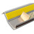 得豫工品 直角(5x2.5cm)pvc楼梯防滑条 自粘硅胶橡胶L型防滑条 包边条护角防撞压边条橘黄灰1m