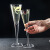 翼荏顾V型透明水晶香槟杯 创意马天尼杯气泡酒杯高脚杯 中号
