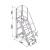 瑞鉴宏 工业踏步梯台阶铝合金踏台移动平台楼梯脚踏二步三步梯 6阶-1.5米-加护栏(合金白) 