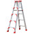 梯子折叠伸缩铝合金人字梯工程梯多功能伸缩楼梯梯子AA 彩色加强加固款15米加厚