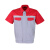 斯卡地尔（Scotoria）半袖工作服套装 分体式夏季半袖舒适高棉TC1501红灰色 1套L码