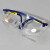 化学品防护眼镜 护目镜防飞溅防风沙安全透明防护眼镜 劳保眼镜 上云加强黄蓝边眼镜
