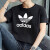 阿迪达斯 （adidas）三叶草男装短袖2024夏季新款运动服健身训练短袖时尚潮流T恤 H06642/黑色 S