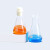 实验室三角烧瓶锥形瓶带塞250 500 1000ml配硅胶塞子加厚玻璃加热 藕色 广口1000ml