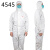 3M4545防护服 白色带帽连体防尘防液体喷溅透气弹性收口工业实验 4545防护服一件 M
