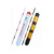 拉线保护套管电力通讯光缆绝缘警示杆红白黑黄PVC跨路反光警示管 贴膜160MM拉线护套 国标