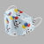 锐麻 儿童KF94鱼型立体学生口罩 印花卡通口罩防尘口罩防飞沫一次性口罩 水刺印花-11款 50只 