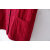 蕉京老奶奶穿的马甲老太太薄款棉麻提花中老年大码V领无袖上衣 红色 xl建议120至140斤