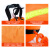 苏识 荧光抛绳索包漂浮水面水域救援抛投反光逃生绳袋10毫米30米橙色包反光绳