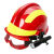 F2消防头盔救援抢险头盔消防应急安全头盔蓝天救援森林消防安全帽 消防头盔红色+灯架+护目镜