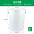 越越尚  加厚塑料水桶食品级饮用水桶工业储水塑料圆桶厨房大号垃圾桶  白色无盖280L  YYS-ST-207