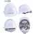 ABS反光工地施工建筑监理领导安全头盔印字劳保帽 欧式-透气款-白色