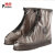 普舍（PUTSCHE）PVC雨鞋套 防雨防汛带拉链加厚底防滑雨靴套 咖啡色 35码 
