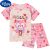 迪士尼（Disney）夏季儿童睡衣短袖短裤卡通宝宝家居服套装男孩女童薄款可爱小恐龙 GQ短袖套装-凯蒂猫 8码(身高95-105cm)