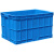 特大号塑料筐周转箱长方形工业加厚物流箱子带盖储物收纳盒胶框子 500-320箱(外径540*420*330) 默认蓝色外径尺寸长宽高顺
