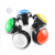 定制游戏机按钮 60mm凸面大圆带灯按键拍拍乐 游戏机配件大圆按钮开关 白色+支架+LED灯+二足微动