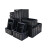 周转箱黑色整理收纳箱塑料物料盒pp塑胶箱零件盒无盖 21号(380*250*100)