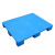实心塑料托盘 防潮栈板卡板仓库叉车托板平板六脚托盘 0.8*0.6m加厚 蓝色