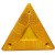 定制三角形回复反射器 大货车保险杠用反光小三角牌 汽车三角架反 黄色打孔款1个