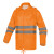 代尔塔 分体式雨衣套装407400 反光条荧光款 PVC涂层 橙色 XXL 1件