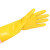 厚创 加厚加长牛筋乳胶手套防水耐用厨房清洁洗碗工业橡胶劳保手套 柠檬黄 M