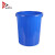鸣固 垃圾桶 圆形水桶 酒店餐厅工业环卫物业大容量塑料桶加厚收纳水桶 工业水桶 60L 蓝色无盖
